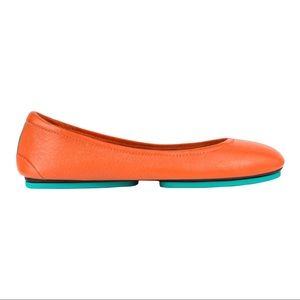 Tieks Tangerine Leather Ballet Flats